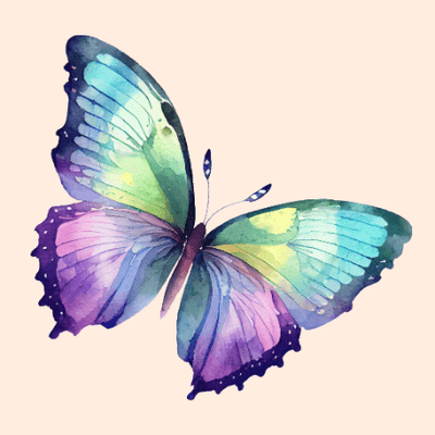 Green and Purple Butterfly with Flora's Kiss, Adelaide Hills